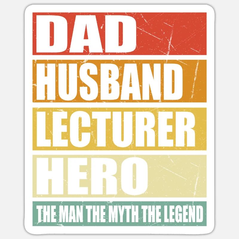 Vater Ehemann Dozent Held Sticker Größe S (10 x 10 cm)