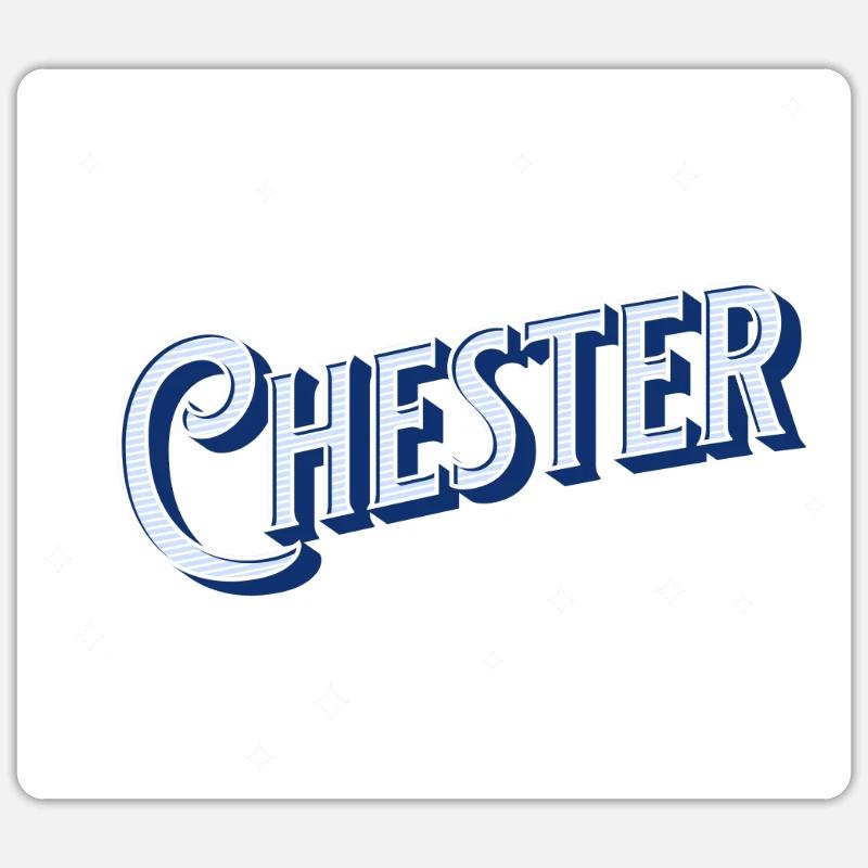 Chester names personalized - Sticker size S (10 x 10 cm) - white matte