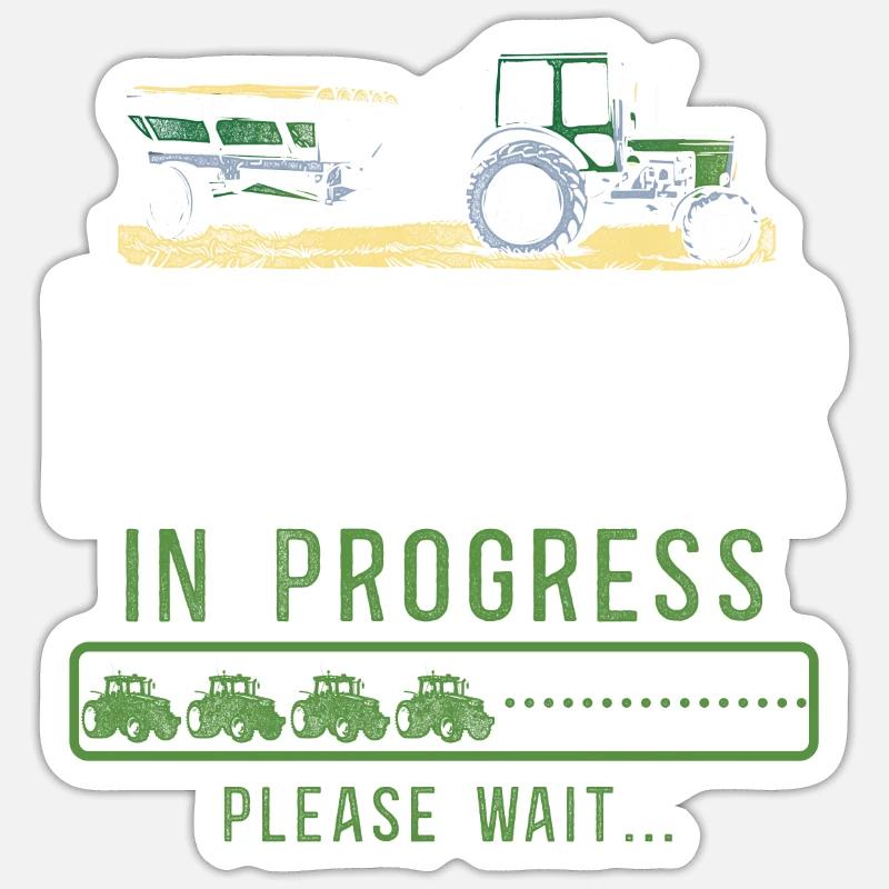 Farming Farmer Tractor Vintage - Sticker Größe S (10 x 10 cm) - Mattweiß