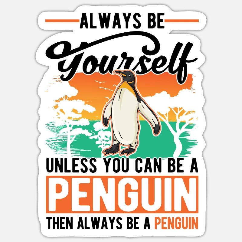 Pinguin Geschenk Penguin Sticker Größe S (10 x 10 cm)