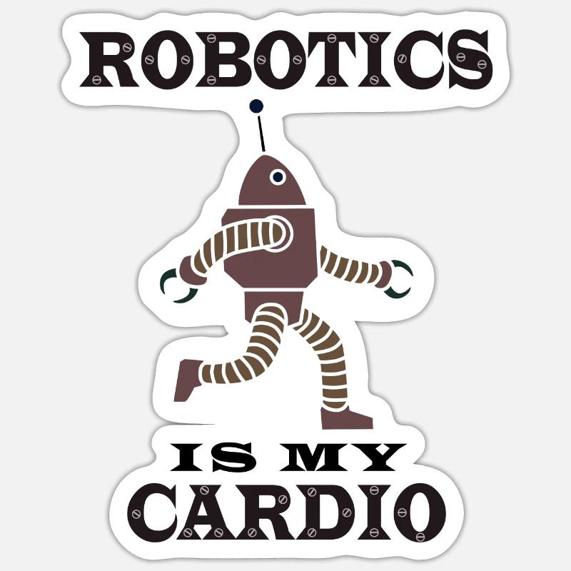 Mechaniker, Roboter, Robotik, Technik - Sticker Größe S (10 x 10 cm) - Mattweiß