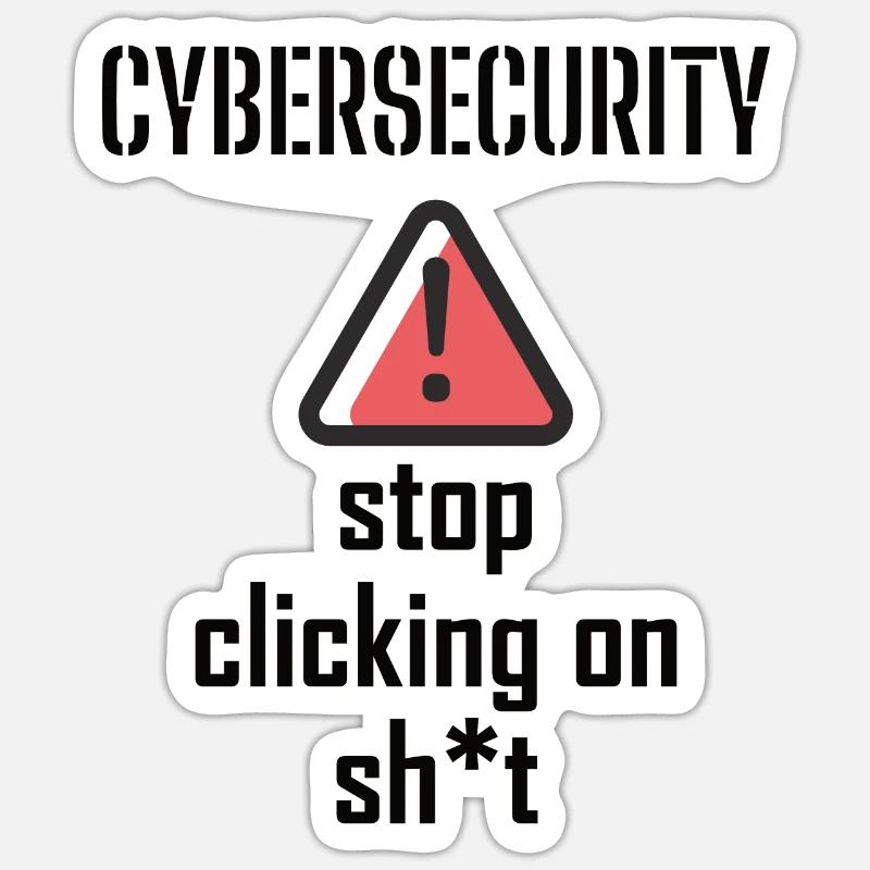 Cybersecurity - IT-Sicherheit Informatiker - Sticker Größe S (10 x 10 cm) - Mattweiß