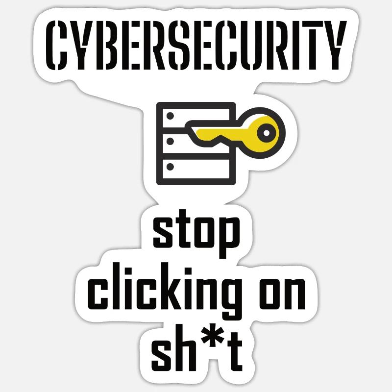 Cybersecurity - IT-Sicherheit Informatiker - Sticker Größe S (10 x 10 cm) - Mattweiß