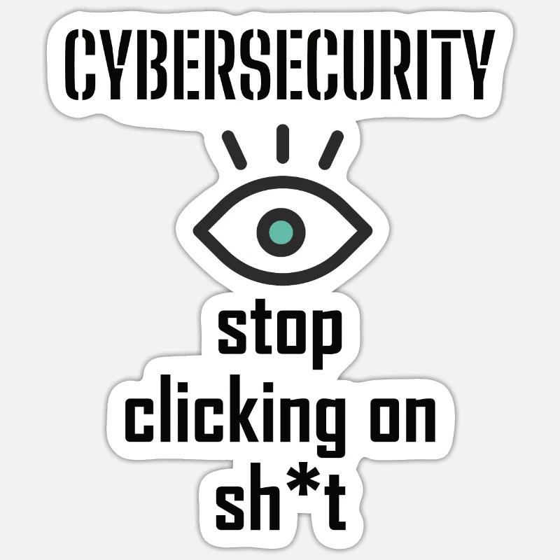 Cybersecurity - IT-Sicherheit Informatiker - Sticker Größe S (10 x 10 cm) - Mattweiß