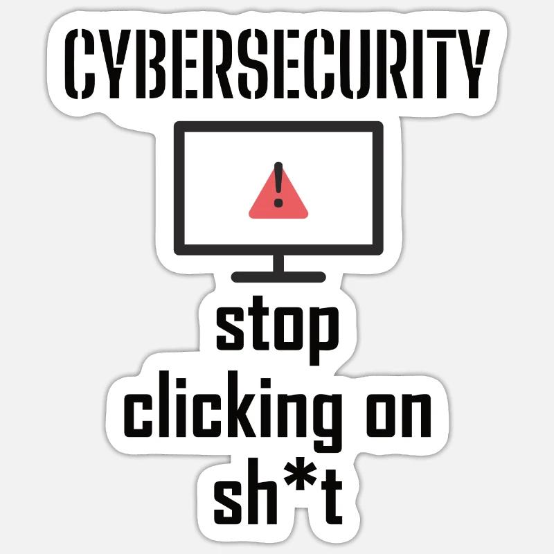 Cybersecurity - IT Security Computer Scientists - Sticker size S (10 x 10 cm) - white matte