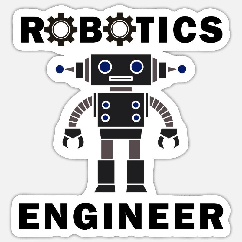 Hobby Robotics Ingénierie - Sticker taille S (10 x 10 cm) - blanc mat
