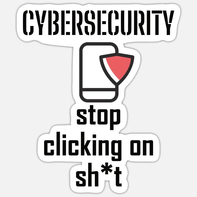 Cybersecurity - IT-Sicherheit Informatiker Sticker Größe S (10 x 10 cm)