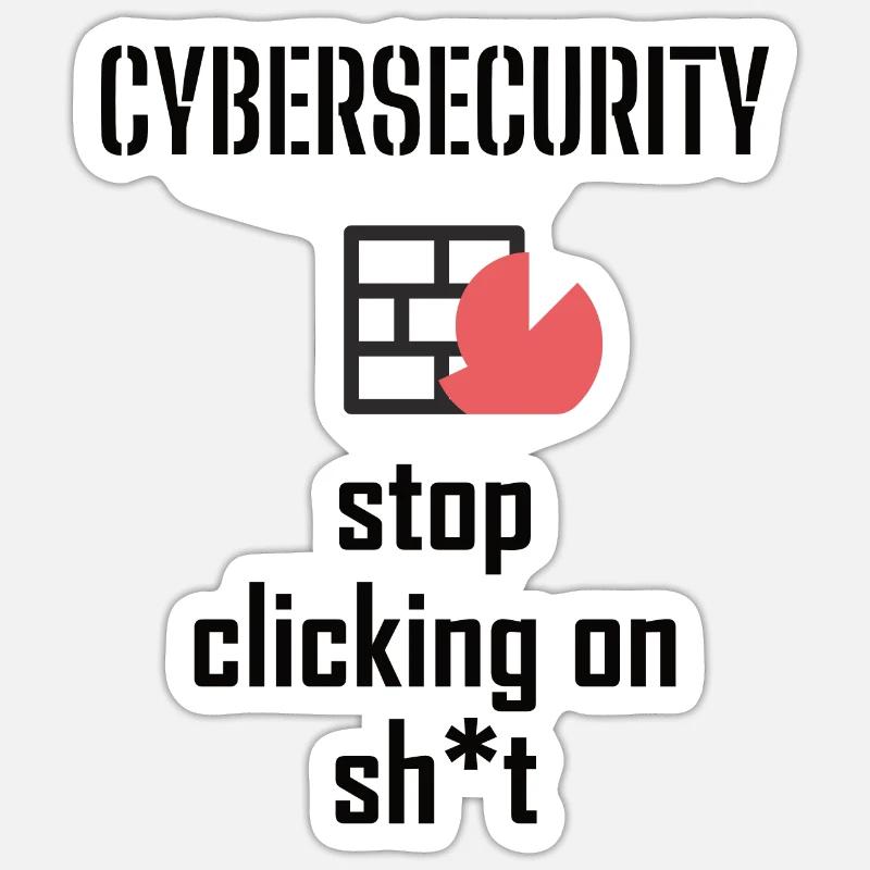Cybersecurity - IT-Sicherheit Informatiker - Sticker Größe S (10 x 10 cm) - Mattweiß