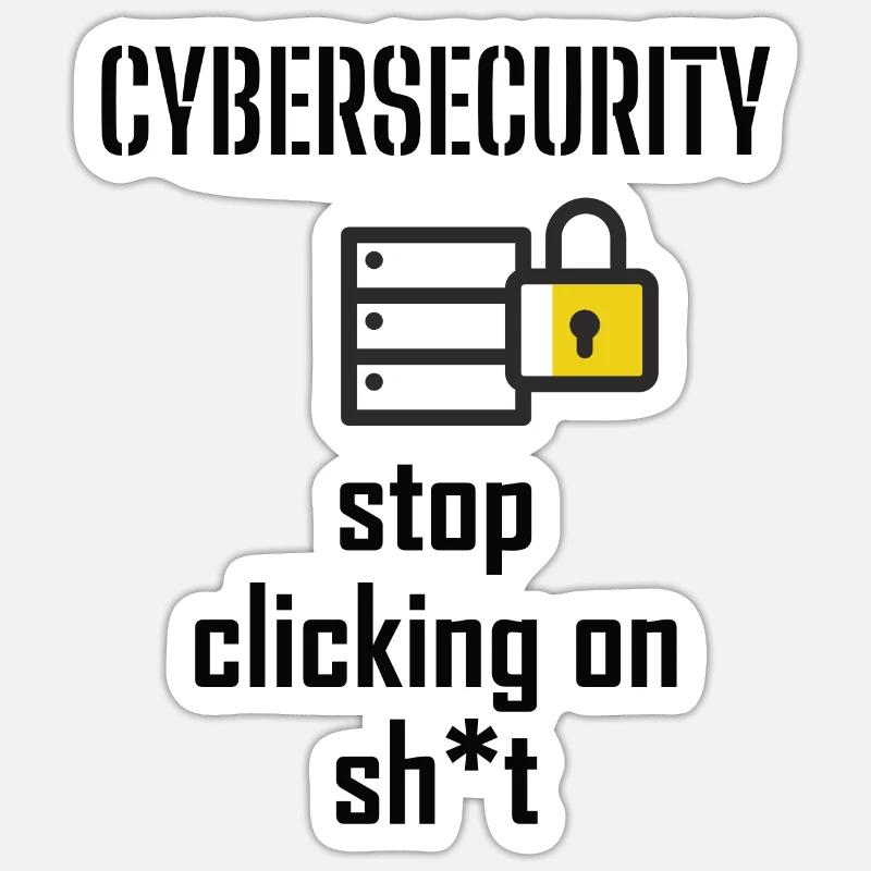 Cybersecurity - IT-Sicherheit Informatiker Sticker Größe S (10 x 10 cm)