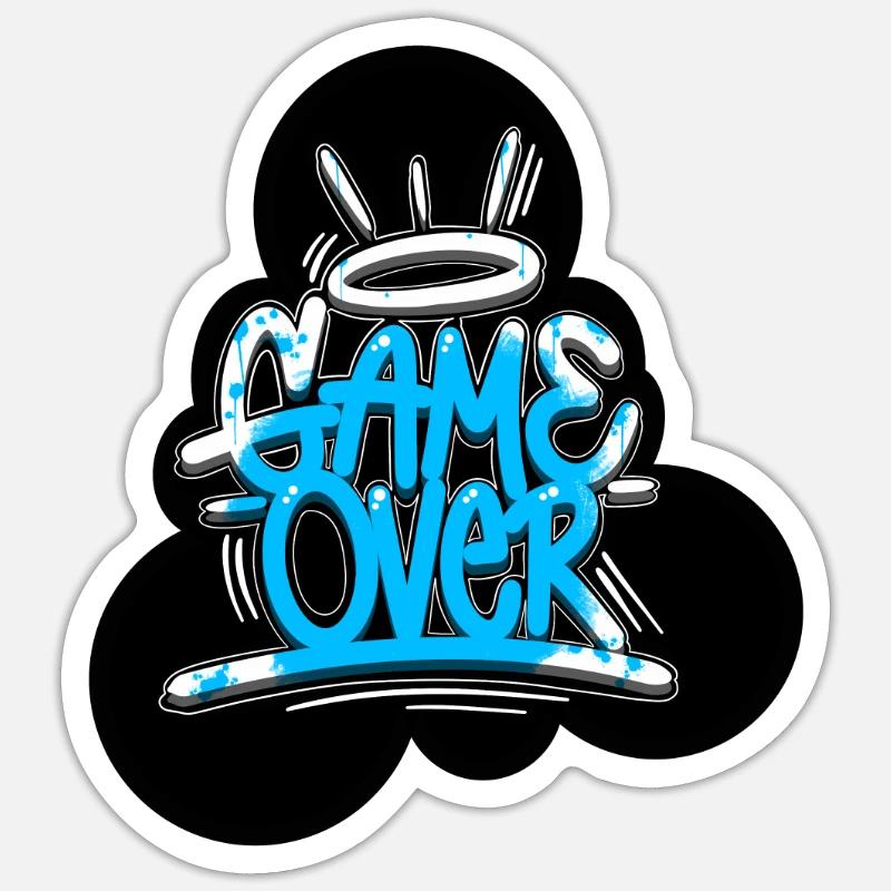 Game over Graffiti Sticker size S (10 x 10 cm)