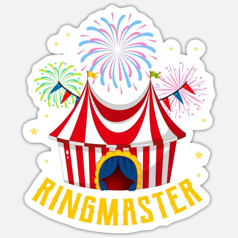 Ringmaster – Circus Enthusiast Ringleader - Sticker size S (10 x 10 cm) - white matte