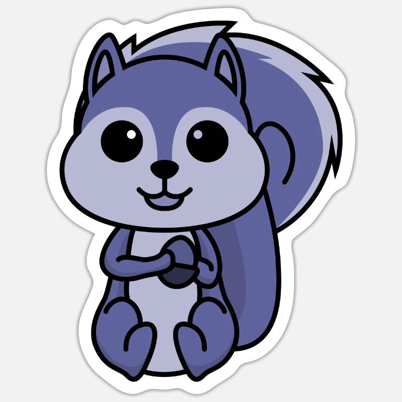 Squirrel Comic Animal - Sticker size S (10 x 10 cm) - white matte