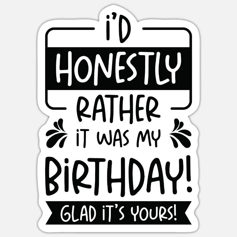 Geburtstagsparty Geburtstagsfeier Einzigartiger Sticker Größe S (10 x 10 cm)