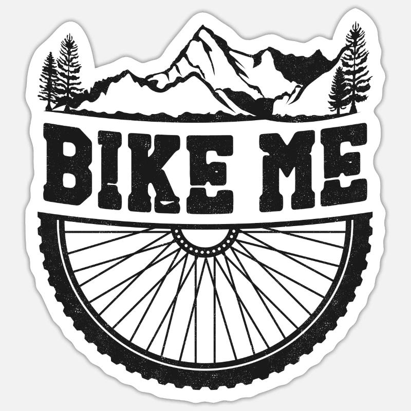 Enduro VTT VTT - Sticker taille S (10 x 10 cm) - blanc mat