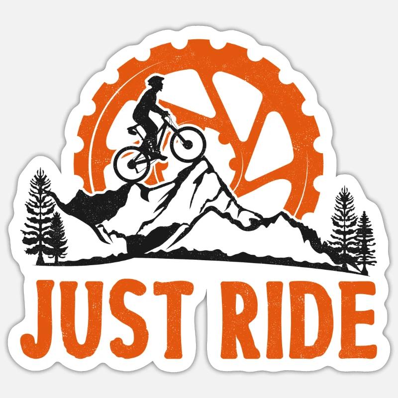 Enduro VTT VTT Équitation - Sticker taille S (10 x 10 cm) - blanc mat