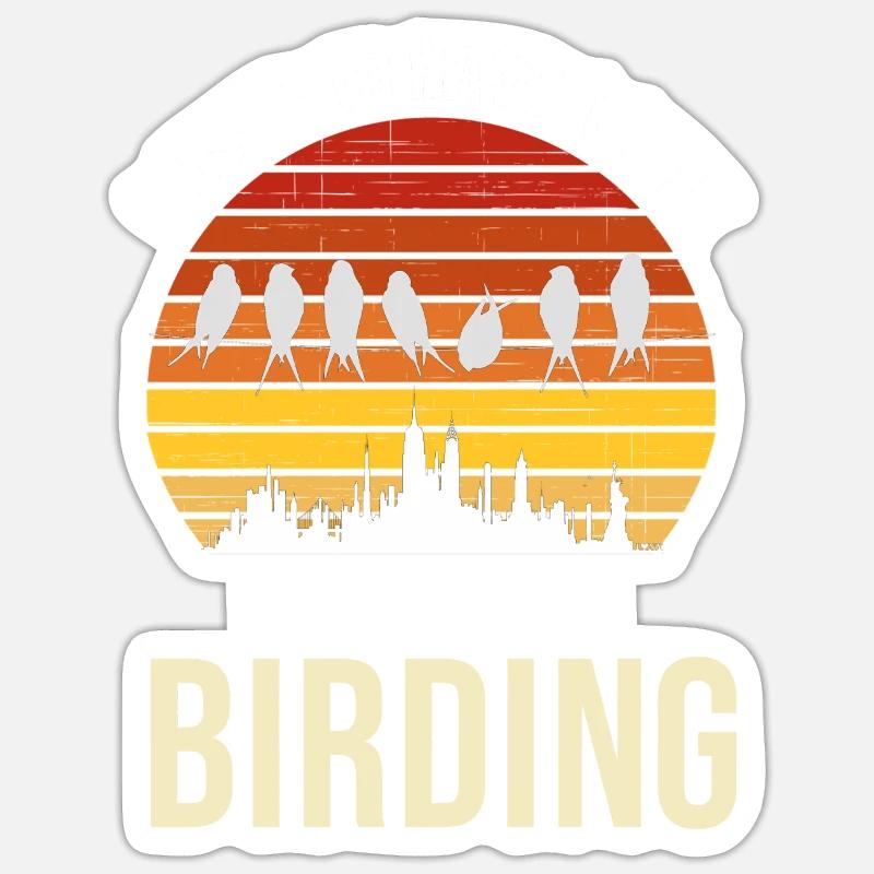 Vögel beobachten Vogelgeschenk - Sticker Größe S (10 x 10 cm) - Mattweiß