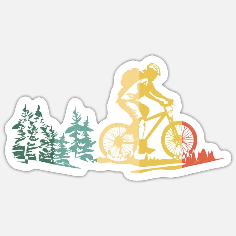 Enduro VTT VTT Équitation - Sticker taille S (10 x 10 cm) - blanc mat