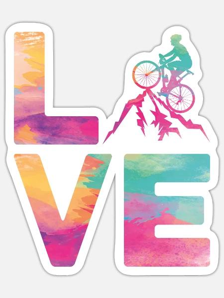 Funny Road Bike Riding Cycling - Sticker Größe S (10 x 10 cm) - Mattweiß