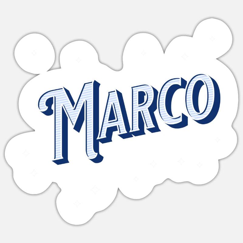 Marco name personalized Sticker size S (10 x 10 cm)