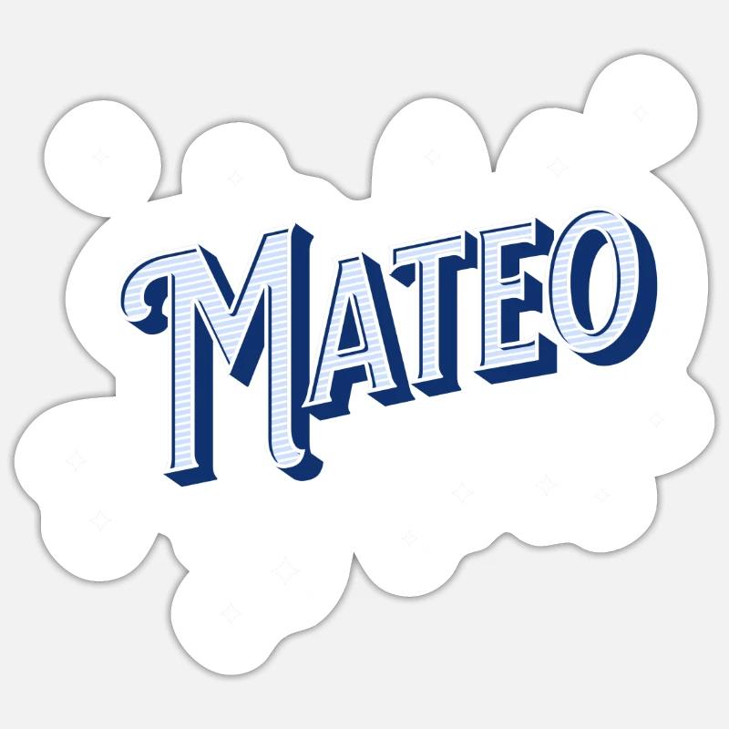 Mateo names personalized Sticker size S (10 x 10 cm)