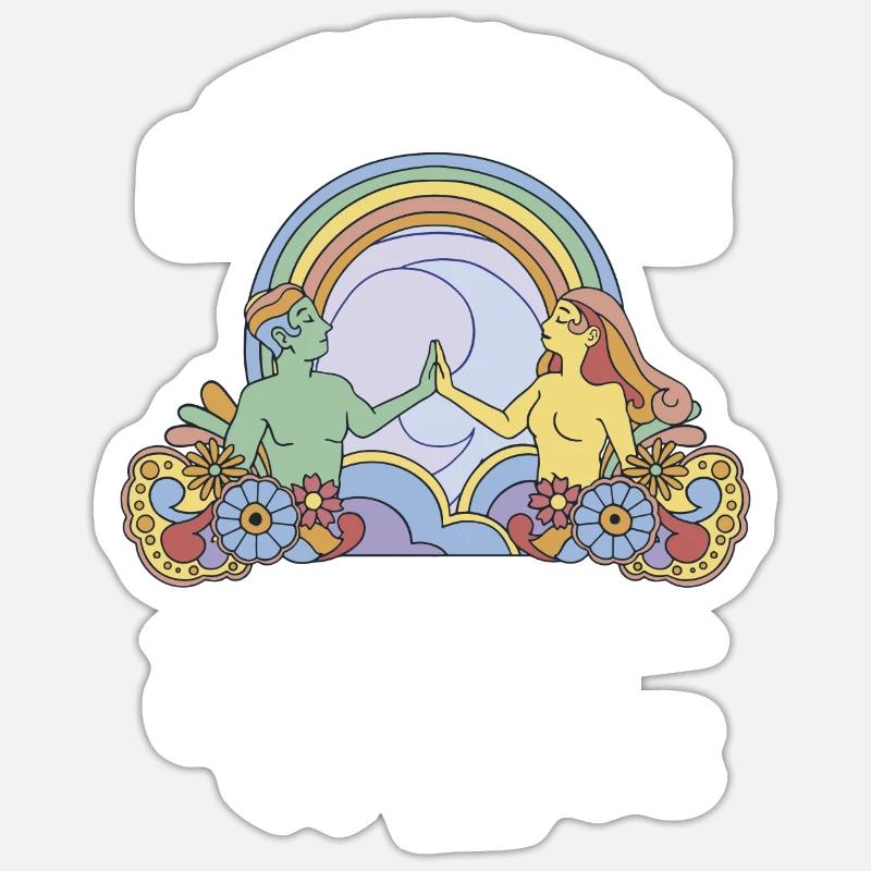 Frieden - Sticker Größe S (10 x 10 cm) - Mattweiß