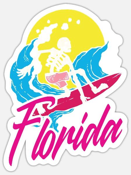Florida - Sticker Größe S (10 x 10 cm) - Mattweiß