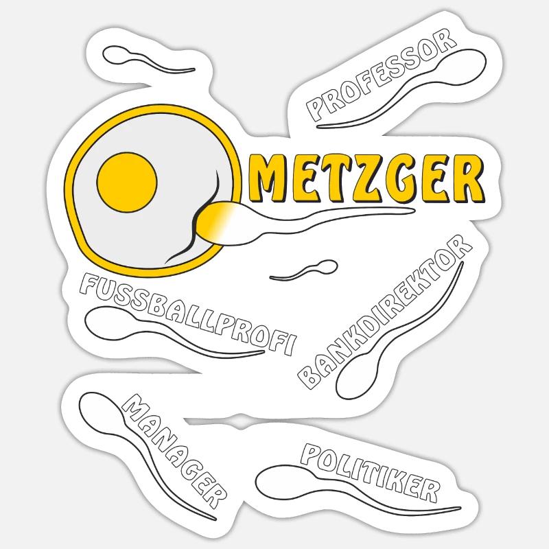 BOUCHER - Sticker taille S (10 x 10 cm) - blanc mat