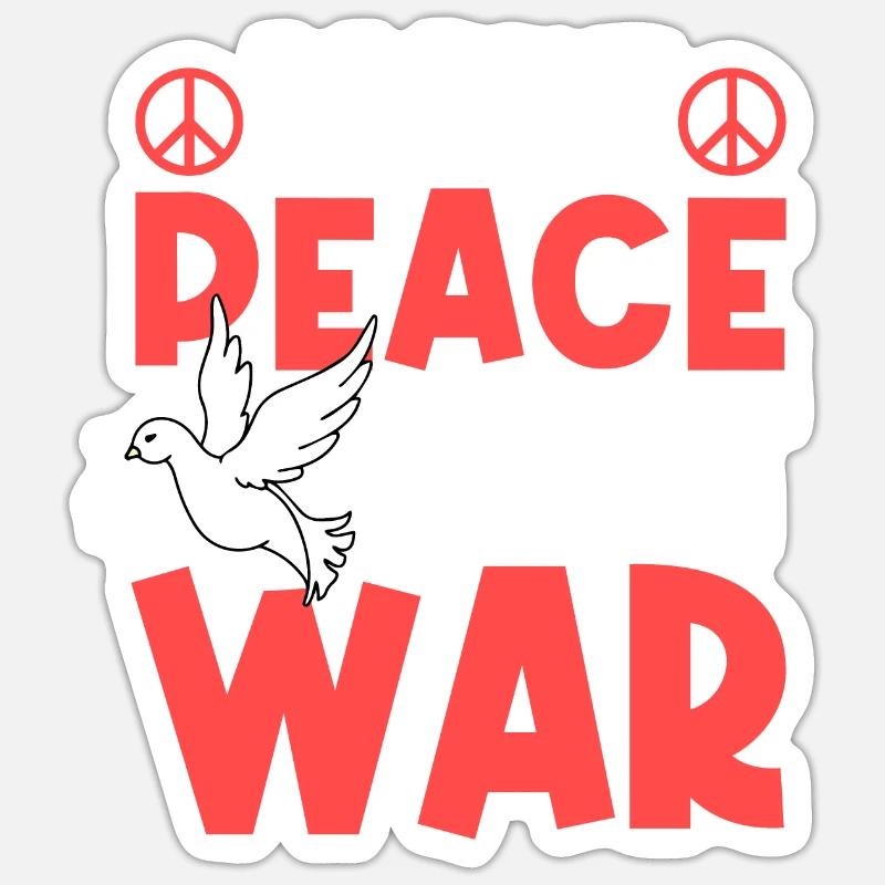 MAKE PEACE NOT WAR - Sticker Größe S (10 x 10 cm) - Mattweiß