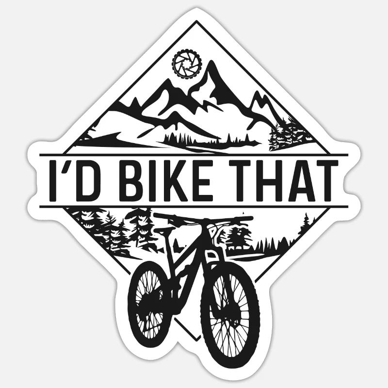 Enduro VTT VTT Équitation - Sticker taille S (10 x 10 cm) - blanc mat