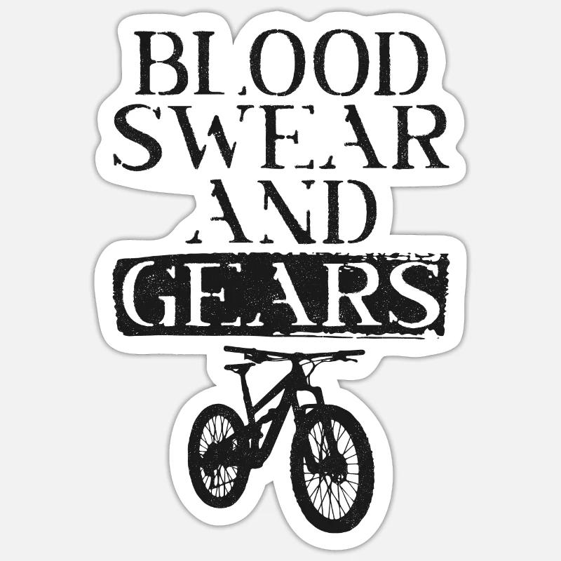 Enduro VTT VTT Équitation - Sticker taille S (10 x 10 cm) - blanc mat