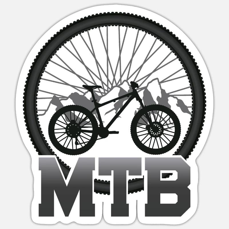 Enduro VTT VTT Équitation - Sticker taille S (10 x 10 cm) - blanc mat