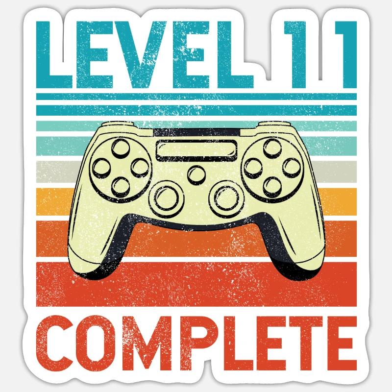Level 11 Complete - Sticker size S (10 x 10 cm) - white matte