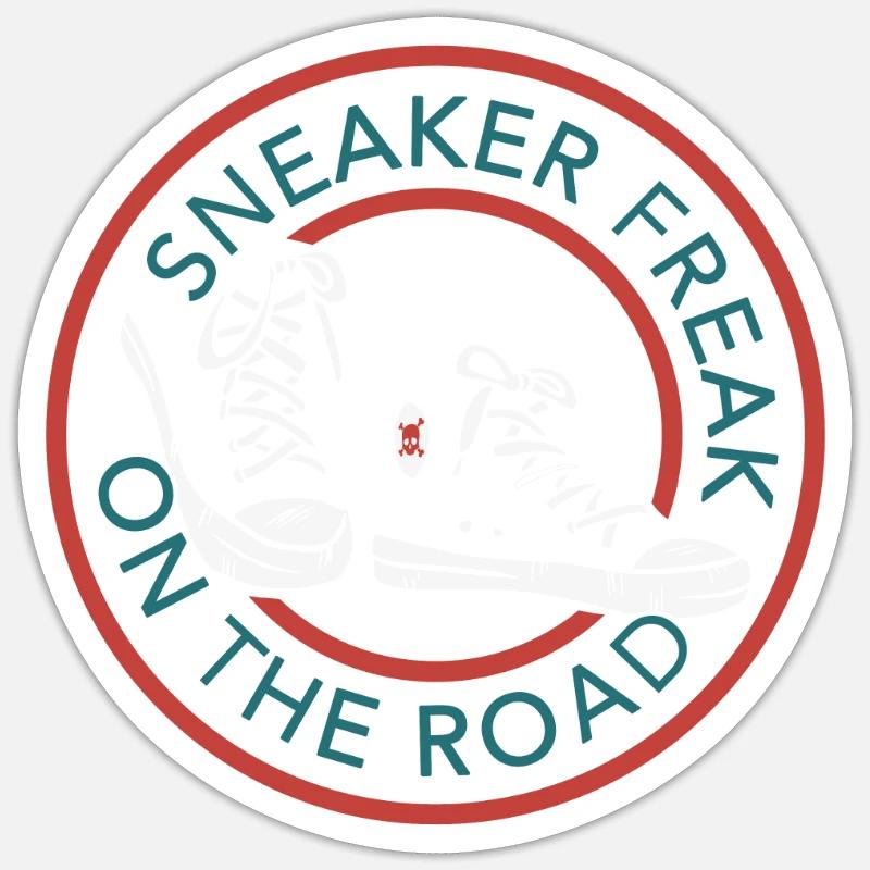 Sneaker freak - Sticker Größe S (10 x 10 cm) - Mattweiß