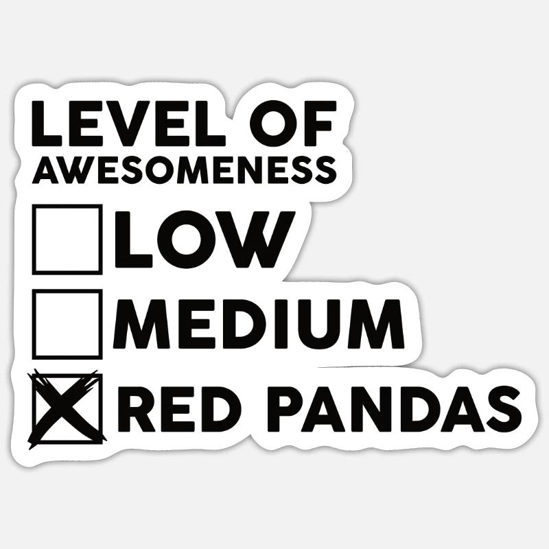 Red Panda Gift Red Panda - Sticker size S (10 x 10 cm) - white matte