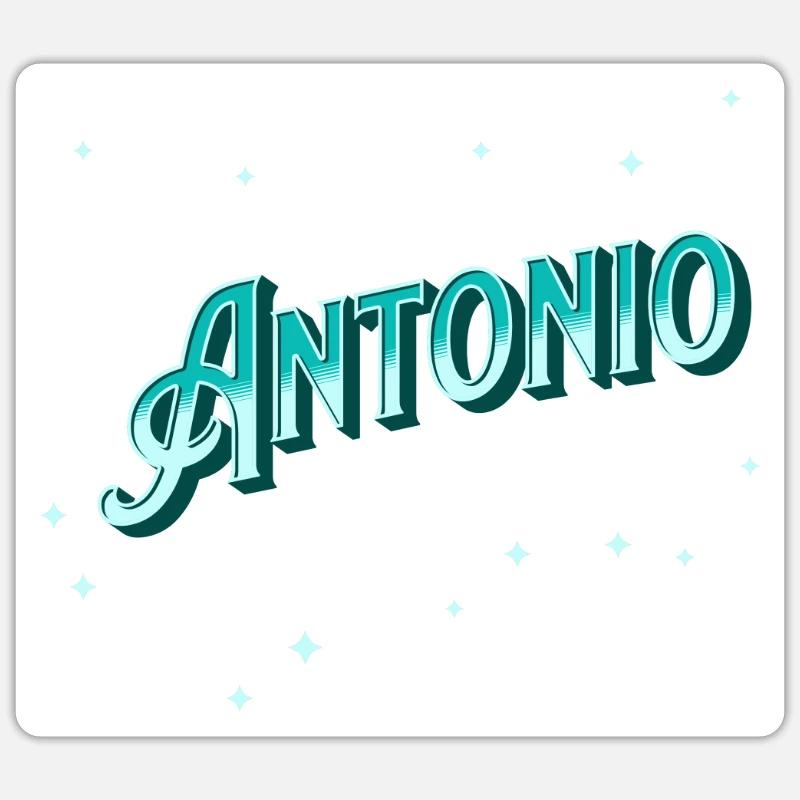 Antonio name personalized - Sticker size S (10 x 10 cm) - white matte