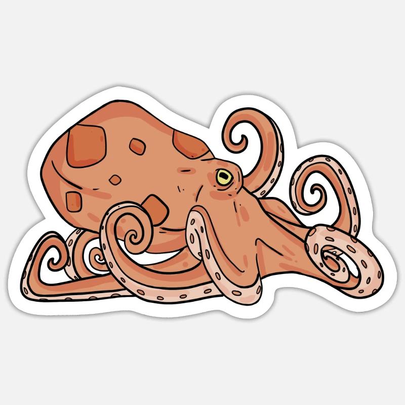Octopus Octopus - Sticker size S (10 x 10 cm) - white matte