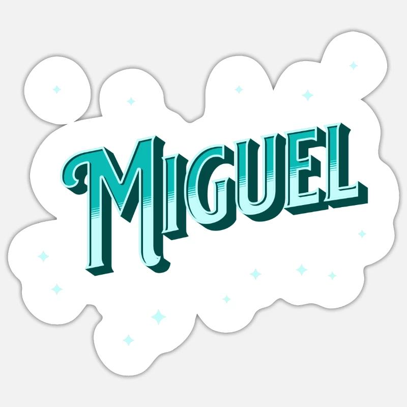 Miguel name personalized - Sticker size S (10 x 10 cm) - white matte