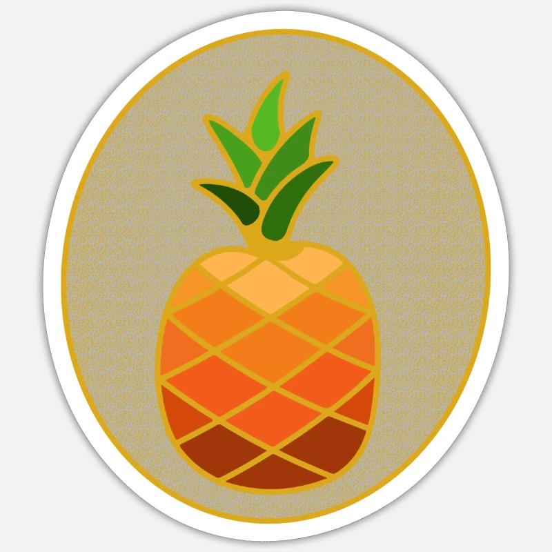 Logo de l’ananas - Sticker taille S (10 x 10 cm) - blanc mat