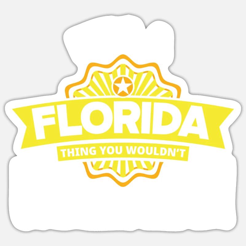 Florida - Sticker Größe S (10 x 10 cm) - Mattweiß