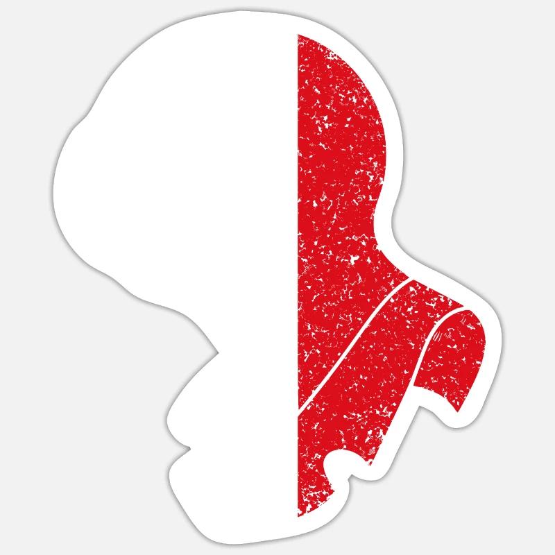 Helm von Helmond - Sticker Größe S (10 x 10 cm) - Mattweiß