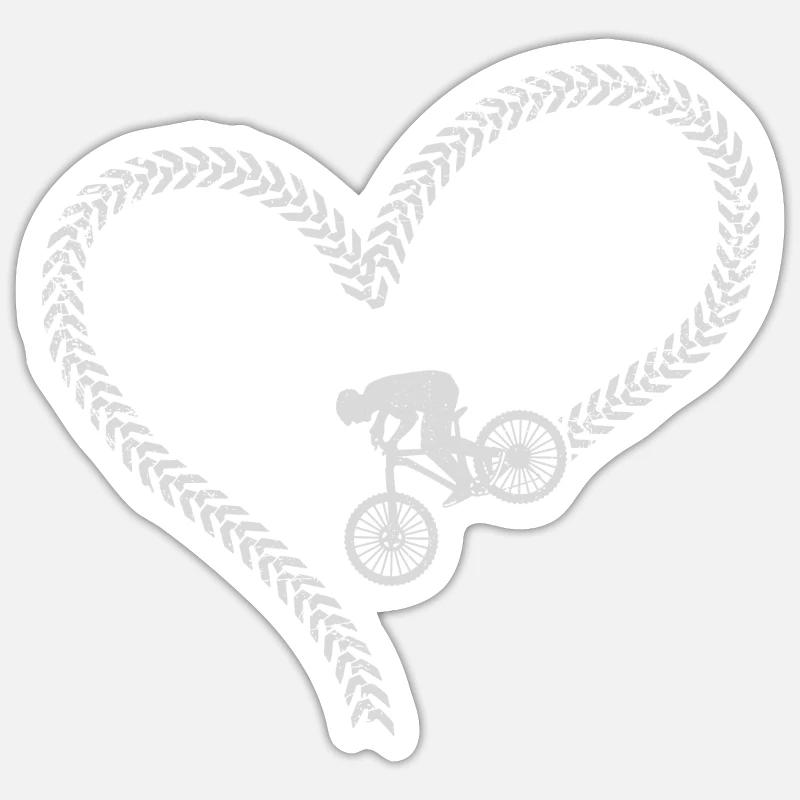 Enduro VTT VTT Équitation - Sticker taille S (10 x 10 cm) - blanc mat