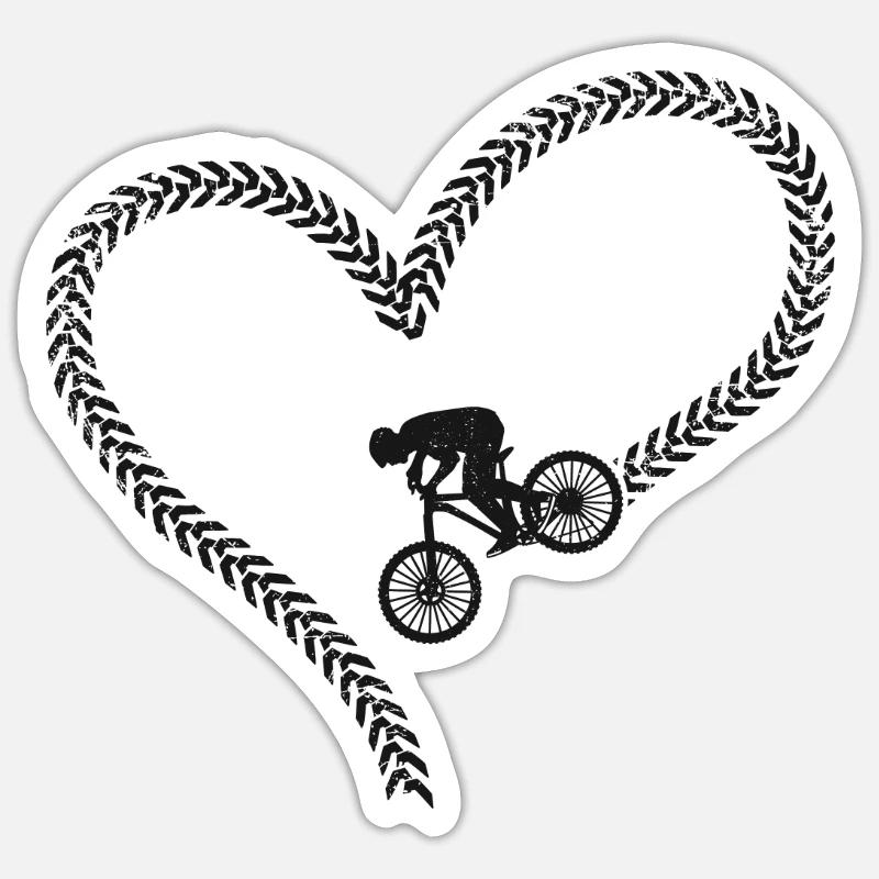 Enduro VTT VTT Équitation - Sticker taille S (10 x 10 cm) - blanc mat