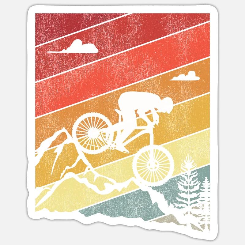 Enduro VTT VTT Équitation - Sticker taille S (10 x 10 cm) - blanc mat
