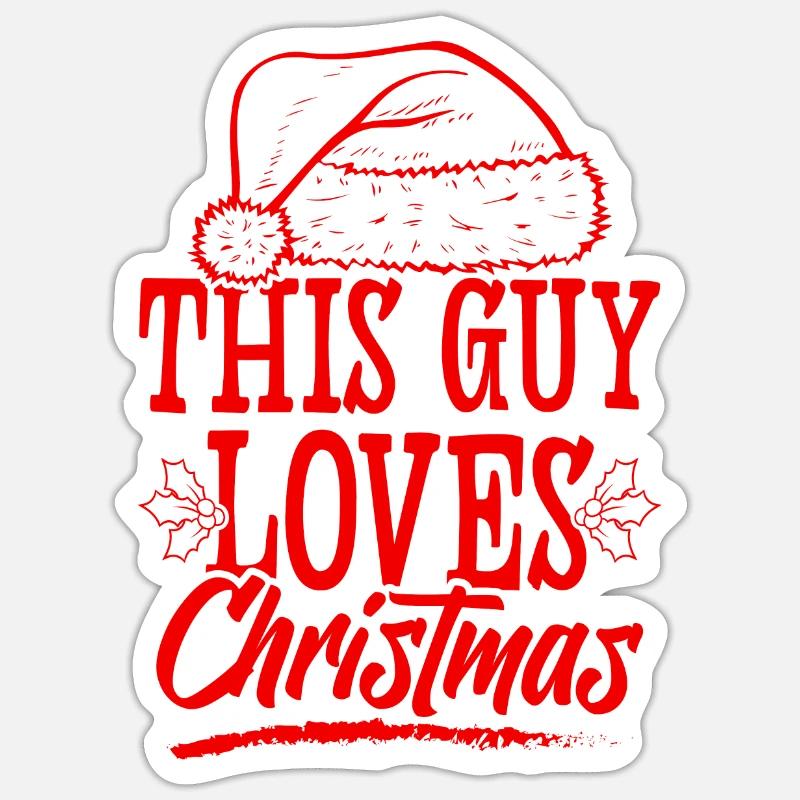 Aime Noël - Sticker taille S (10 x 10 cm) - blanc mat