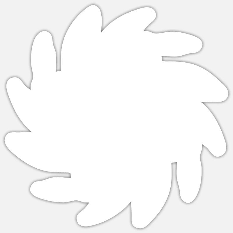 Mandala rotatif - Sticker taille S (10 x 10 cm) - blanc mat