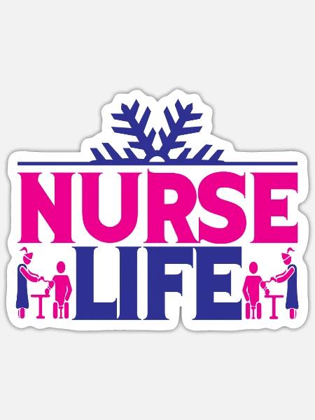 KRANKENSCHWESTER Pflegerin - Sticker Größe S (10 x 10 cm) - Mattweiß