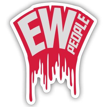 ew people lustiges Zitat - Sticker Größe S (10 x 10 cm) - Mattweiß - Vorne