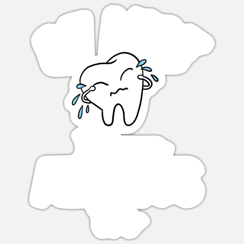 Dental technicians work dentist gift Sticker size S (10 x 10 cm)