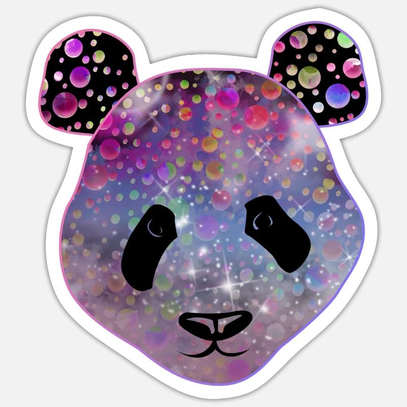 Funny Panda Gift Idea - Sticker size S (10 x 10 cm) - white matte