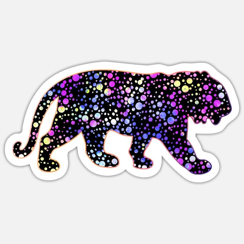 Funny Tiger Gift Idea - Sticker size S (10 x 10 cm) - white matte